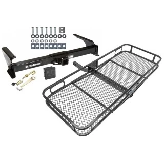 Trailer Tow Hitch For 92-14 Ford Econoline E-150 E-250 E-350 Basket Cargo Carrier Platform Hitch Lock and Cover