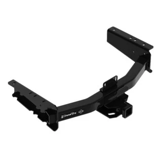 Trailer Tow Hitch For 19-25 Ram 1500 New Body w/ OEM Receiver & Class III Tow Bumper w/ 4 Bike Carrier Rack