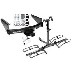 Trailer Tow Hitch For 97-03 F-150 Flareside Styleside Supercrew 04 Heritage F-250 Styleside Platform Style 2 Bike Rack w/ Anti Rattle Hitch Lock