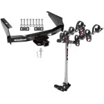 Trailer Tow Hitch For 99-04 Ford F-250 F-350 Super Duty Standard Bed & Bumper w/ 4 Bike Carrier Rack