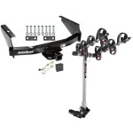Trailer Tow Hitch For 99-04 Ford F-250 F-350 Super Duty Standard Bed & Bumper 4 Bike Rack w/ Hitch Lock and Cover