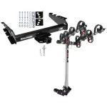 Trailer Tow Hitch For 94-02 Dodge Ram 2500 3500 94-01 1500 w/ 4 Bike Carrier Rack