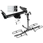 Trailer Tow Hitch For 94-02 Dodge Ram 2500 3500 94-01 1500 Platform Style 2 Bike Rack w/ Anti Rattle Hitch Lock