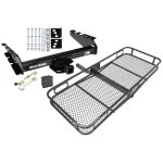 Trailer Tow Hitch For 94-02 Dodge Ram 2500 3500 94-01 1500 Basket Cargo Carrier Platform Hitch Lock and Cover