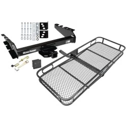 Trailer Tow Hitch For 94-02 Dodge Ram 2500 3500 94-01 1500 Basket Cargo Carrier Platform Hitch Lock and Cover