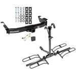 Trailer Tow Hitch For 00-14 Ford Econoline Van Except Shuttle Bus Platform Style 2 Bike Rack Hitch Lock and Cover