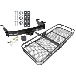 Trailer Tow Hitch For 00-14 Ford Econoline Van Except Shuttle Bus Basket Cargo Carrier Platform Hitch Lock and Cover