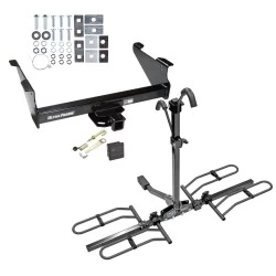 Trailer Tow Hitch For 03-24 Dodge Ram 1500 2500 3500 Except Cab & Chassis Platform Style 2 Bike Rack Hitch Lock and Cover