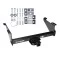 Trailer Tow Hitch For 03-24 Dodge Ram 1500 2500 3500 Platform Style 2 Bike Rack w/ Anti Rattle Hitch Lock