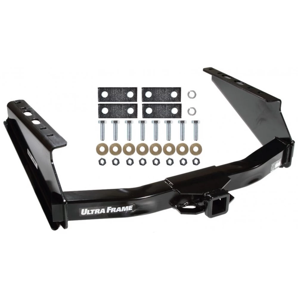 Trailer Tow Hitch For 99-07 Chevy Silverado GMC Sierra 1500 2500 Platform Style 2 Bike Rack w/ Anti Rattle Hitch Lock