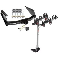 Trailer Tow Hitch For 05-16 Ford F-250 F-350 Super Duty Standard Bed & Bumper 4 Bike Rack w/ Hitch Lock and Cover
