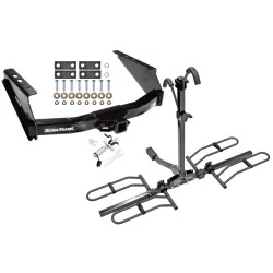 Trailer Tow Hitch For 05-16 Ford F-250 F-350 Super Duty Standard Bed & Bumper Platform Style 2 Bike Rack w/ Anti Rattle Hitch Lock