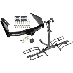 Trailer Tow Hitch For 05-16 Ford F-250 F-350 Super Duty Standard Bed & Bumper Platform Style 2 Bike Rack Hitch Lock and Cover