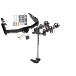 Trailer Tow Hitch For 99-07 Chevy Silverado GMC Sierra 1500 2007 Classic 99-04 2500 LD 01-06 1500 HD 4 Bike Rack w/ Hitch Lock and Cover