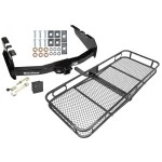 Trailer Tow Hitch For 99-07 Chevy Silverado GMC Sierra 1500 2007 Classic 99-04 2500 LD 01-06 1500 HD Basket Cargo Carrier Platform Hitch Lock and Cover