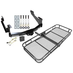 Trailer Tow Hitch For 07-21 Toyota Tundra Except OEM Receiver Basket Cargo Carrier Platform Hitch Lock and Cover