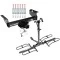 Trailer Tow Hitch For 01-25 Chevy Silverado GMC Sierra 3500 HD 2007 Classic 07-12 Dodge Ram 3500 4500 5500 Platform Style 2 Bike Rack w/ Anti Rattle Hitch Lock
