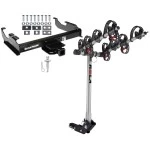 Trailer Tow Hitch For 63-00 Chevy GMC Trucks 99-00 Ford F-350 Super Duty w/ 34" or Cab & Chassis w/ 4 Bike Carrier Rack
