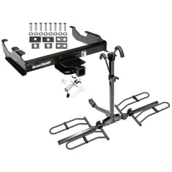 Trailer Tow Hitch For 63-00 Chevy GMC Trucks 99-00 Ford F-350 Super Duty w/ 34" or Cab & Chassis Platform Style 2 Bike Rack w/ Anti Rattle Hitch Lock