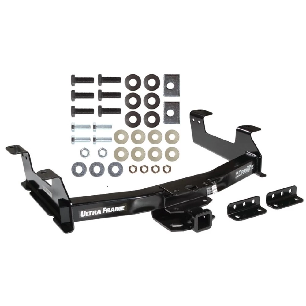 Trailer Tow Hitch For 11-14 Chevy Silverado GMC Sierra 2500 3500 HD Platform Style 2 Bike Rack w/ Anti Rattle Hitch Lock