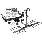Trailer Tow Hitch For 11-14 Chevy Silverado GMC Sierra 2500 3500 HD Platform Style 2 Bike Rack Hitch Lock and Cover