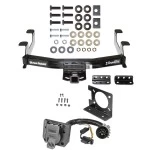 Class 5 Trailer Hitch w/ Wiring Kit For 11-14 Chevrolet Silverado GMC Sierra 2500 HD 3500 HD 7-Way Pin Blade RV 4-Flat Plug Harness Light w/ Bracket