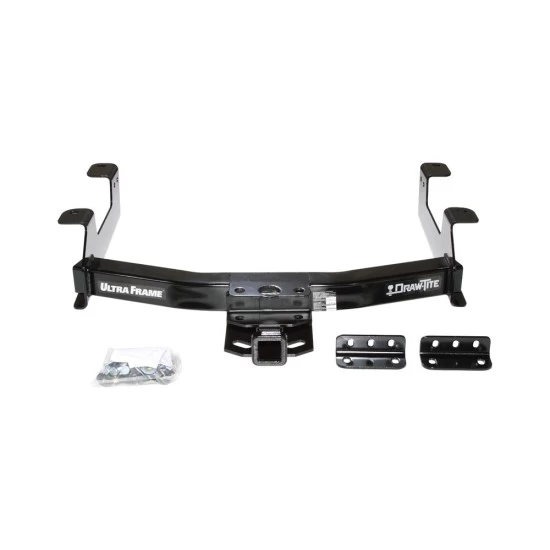 Trailer Tow Hitch w/ 4 Bike Rack For 11-14 Chevy Silverado GMC Sierra 2500 3500 HD tilt away adult or child arms fold down carrier w/ Lock and Cover