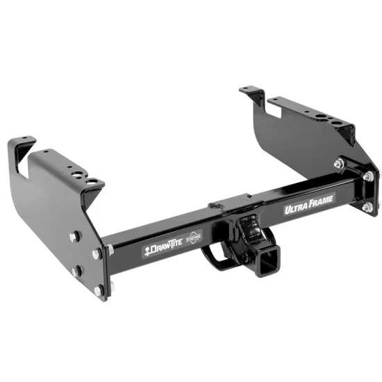 Trailer Tow Hitch For 99-21 Ford F-350 F-450 Cab & Chassis F-550 Super Duty All Models Platform Style 2 Bike Rack w/ Anti Rattle Hitch Lock