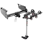 Trailer Tow Hitch For 99-21 Ford F-350 F-450 Cab & Chassis F-550 Super Duty All Models w/ 4 Bike Carrier Rack