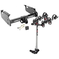 Trailer Tow Hitch For 99-21 Ford F-350 F-450 Cab & Chassis F-550 Super Duty All Models 4 Bike Rack w/ Hitch Lock and Cover