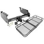Trailer Tow Hitch For 99-21 Ford F-350 F-450 Cab & Chassis F-550 Super Duty All Models Basket Cargo Carrier Platform Hitch Lock and Cover