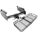Trailer Tow Hitch For 99-21 Ford F-350 F-450 Cab & Chassis F-550 Super Duty All Models Basket Cargo Carrier Platform w/ Hitch Pin