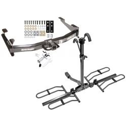 Trailer Hitch For 01-10 Chevy Silverado GMC Sierra 2500 3500 HD 2007 Classic, 6-1/2 & 8 Foot Bed Platform Style 2 Bike Rack w/ Anti Rattle Hitch Lock
