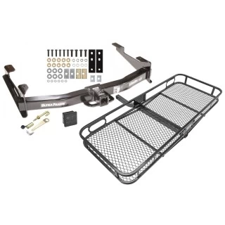 Trailer Hitch For 01-10 Chevy Silverado GMC Sierra 2500 3500 HD 2007 Classic, 6-1/2 & 8 Foot Bed Basket Cargo Carrier Platform Hitch Lock and Cover