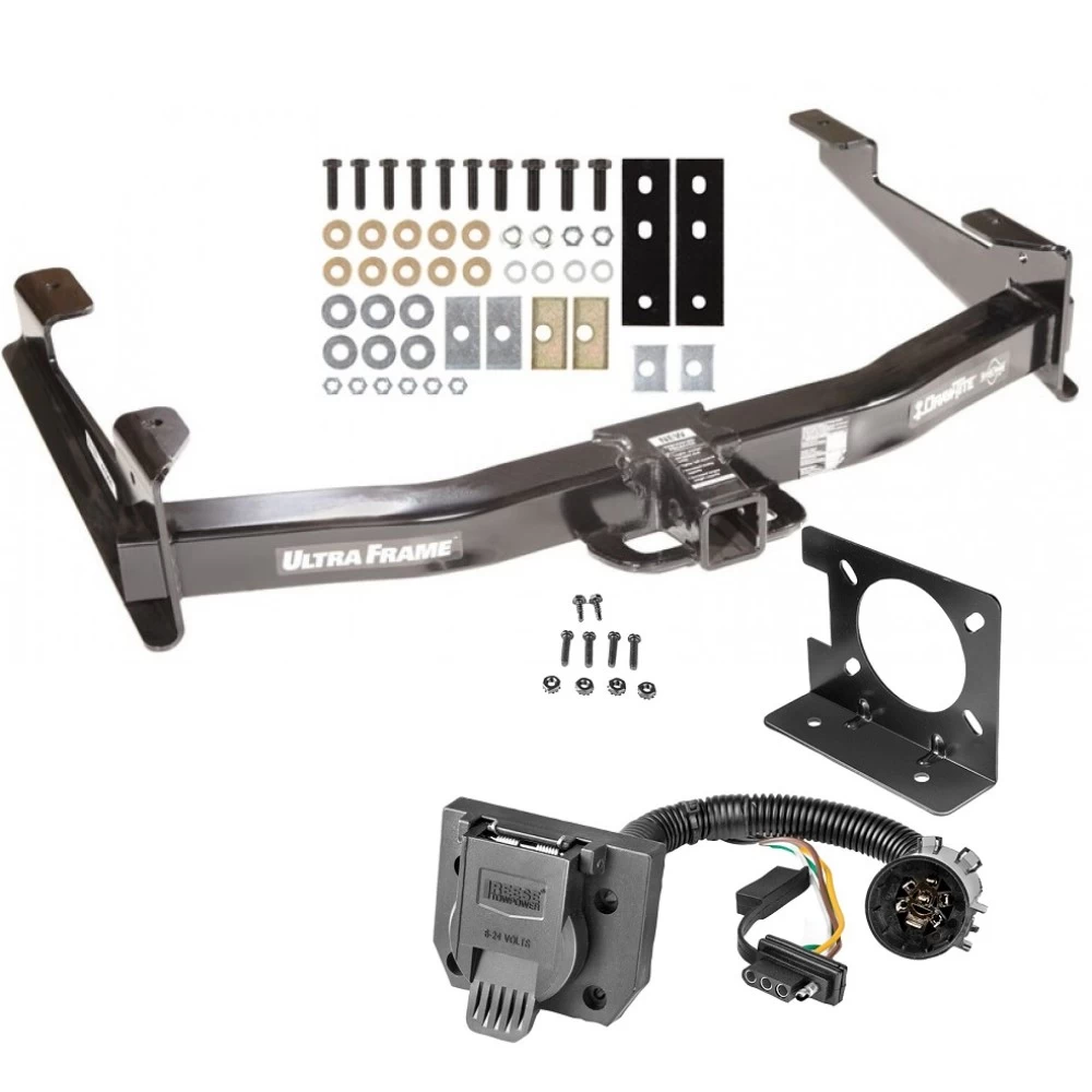 Custom Fit Trailer Hitch Wiring Harness (Plug & Play) Installation Hardware Installation Instructions 41944 74682 Draw-Tite Class 5 13K Trailer Hitch Wiring Kit 01-10 Chevy Silverado GMC Sierra 2500 3500 7-Way Pin Blade RV 4-Flat Plug Harness Light B Class 5 13K Trailer Hitch w/ Wiring Kit For 01-10 Chevy Silverado GMC Sierra 2500 3500 7-Way Pin Blade RV 4-Flat Plug Harness Light w/ Bracket