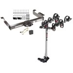 Trailer Tow Hitch For 96-27 Chevy Express GMC Savana Van Except Cutaway Models 4 Bike Rack w/ Hitch Lock and Cover