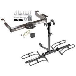 Trailer Tow Hitch For 96-27 Chevy Express GMC Savana Van Except Cutaway Models Platform Style 2 Bike Rack Hitch Lock and Cover