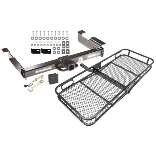Trailer Tow Hitch For 96-27 Chevy Express GMC Savana Van Except Cutaway Models Basket Cargo Carrier Platform Hitch Lock and Cover