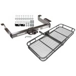Trailer Tow Hitch For 96-27 Chevy Express GMC Savana Van Except Cutaway Models Basket Cargo Carrier Platform w/ Hitch Pin