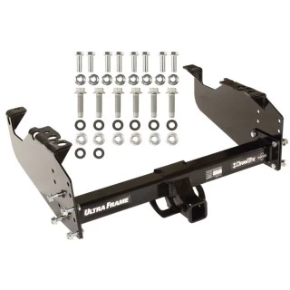 Trailer Hitch For 63-25 Chevy GMC Ford Dodge Ram w/ 34" or Cab & Chassis Frames Platform Style 2 Bike Rack w/ Anti Rattle Hitch Lock