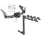 Trailer Tow Hitch w/ 4 Bike Rack For 11-18 RAM 1500 19-24 Classic tilt away adult or child arms fold down carrier