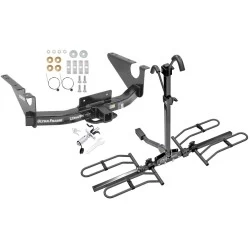 Trailer Tow Hitch For 09-18 Dodge Ram 1500 19-24 Classic Except OEM Hitch Platform Style 2 Bike Rack w/ Anti Rattle Hitch Lock