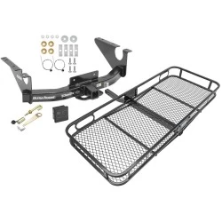 Trailer Tow Hitch For 09-18 Dodge Ram 1500 19-24 Classic Except OEM Hitch Basket Cargo Carrier Platform Hitch Lock and Cover