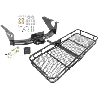 Trailer Tow Hitch For 09-18 Dodge Ram 1500 19-24 Classic Except OEM Hitch Basket Cargo Carrier Platform Hitch Lock and Cover