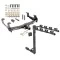 Trailer Tow Hitch w/ 4 Bike Rack For 15-19 Chevy Silverado GMC Sierra 2500 3500 HD tilt away adult or child arms fold down carrier w/ Lock and Cover