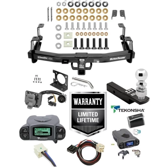 Custom Fit Trailer Hitch Class 5 Wiring Harness (Plug & Play) Tekonsha Prodigy P3 Proportional Brake Control For 1-4 Axles Plug & Play Brake Control Wiring Adapter 2" Drop Ball-Mount w/ Pin/Clip 2-5/16" Chrome Ball Installation Hardware Class 5 Trailer Hitch w/ Tekonsha Prodigy P3 Brake Control For 15-19 Chevy Silverado GMC Sierra 2500 3500 HD w/ Plug Play Wiring 2- 5/16" Ball 2" Drop Mount 7-Way Pin Blade RV Controller