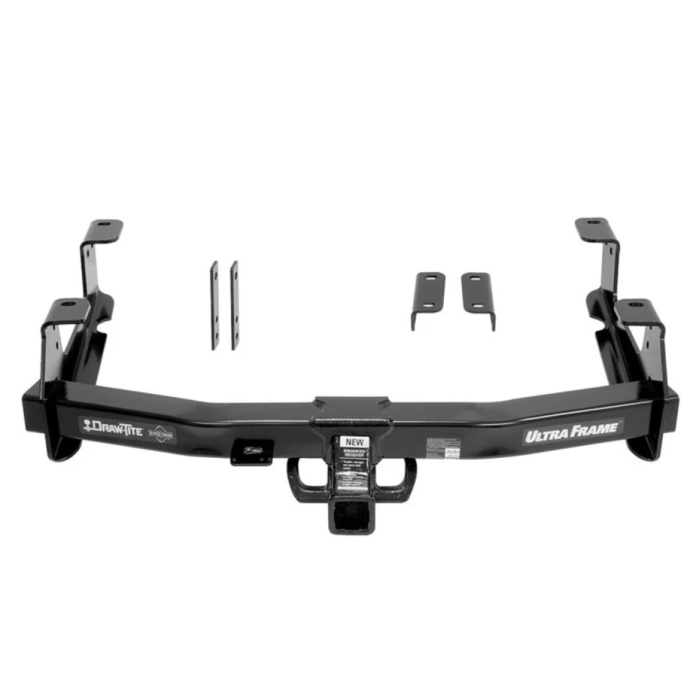 Trailer Tow Hitch w/ 4 Bike Rack For 15-19 Chevy Silverado GMC Sierra 2500 3500 HD tilt away adult or child arms fold down carrier