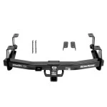 Trailer Tow Hitch w/ 4 Bike Rack For 15-19 Chevy Silverado GMC Sierra 2500 3500 HD tilt away adult or child arms fold down carrier