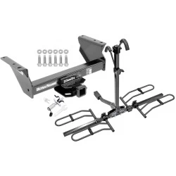 Trailer Tow Hitch For 13-24 Ram 4500 5500 All 3500 Cab & Chassis Platform Style 2 Bike Rack w/ Anti Rattle Hitch Lock