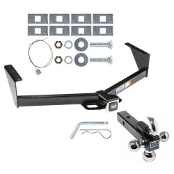 Reese Trailer Tow Hitch Receiver For 96-07 Dodge Grand Caravan Chrysler Town & Country Receiver w/Tri-Ball Triple Ball 1-7/8" 2" 2-5/16"